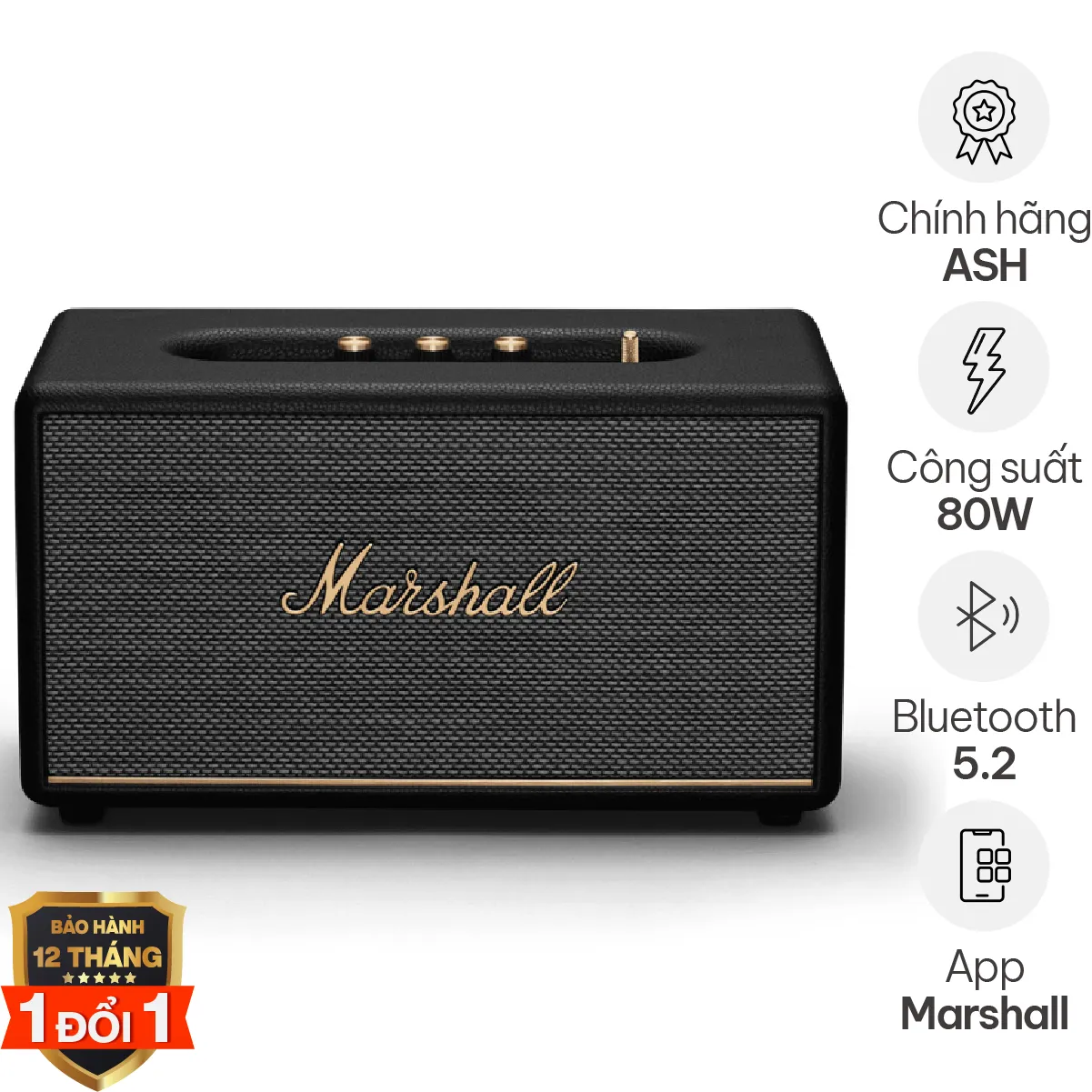 Loa Marshall Stanmore 2 (II) Chính hãng ASH (80W, Bluetooth 5.0, AUX, RCA)