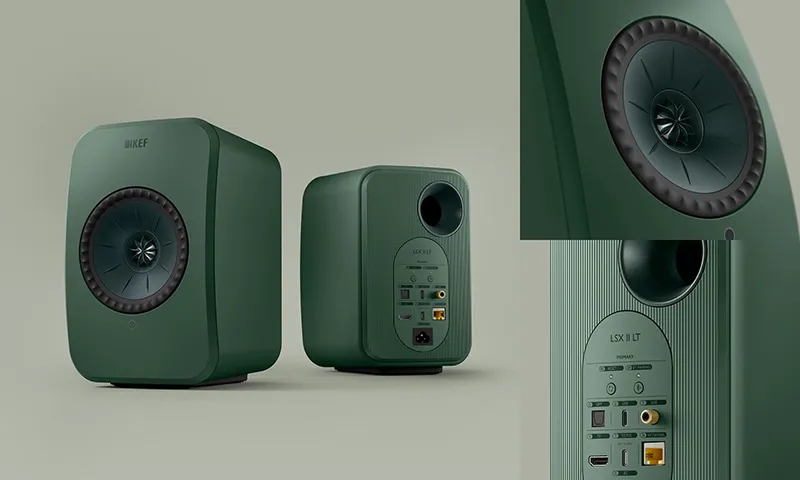Mặt trước và hệ thống cổng kết nối loa KEF LSX II LT