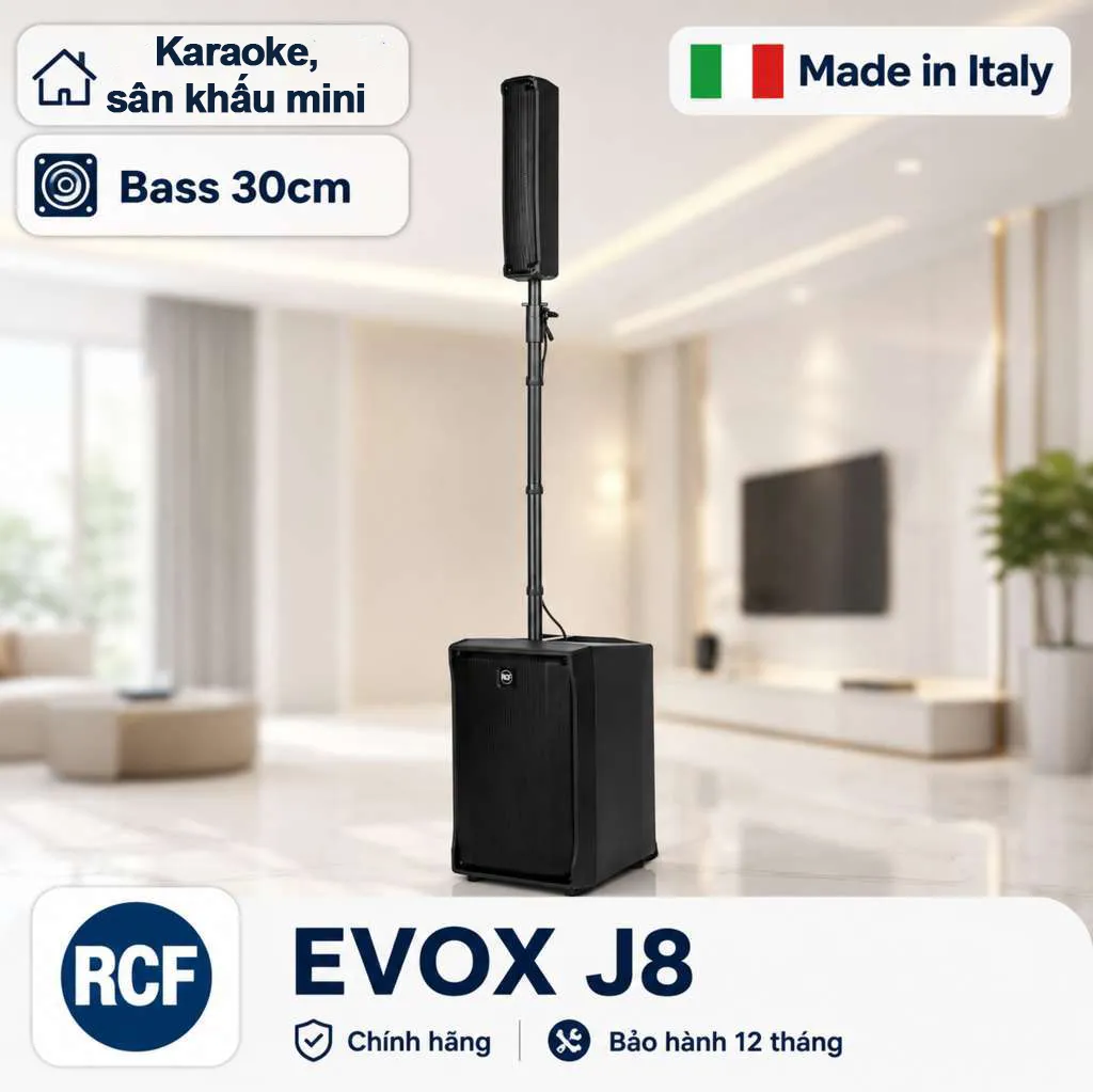Loa RCF EVOX J8 (liền công suất, 1400W, Class D, SX: ITALY)
