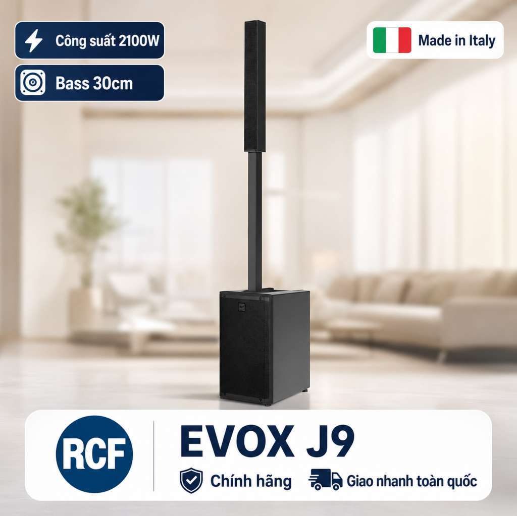Loa RCF EVOX J9 (Active, 3 Way, 2100W, Class D, SX: ITALY)