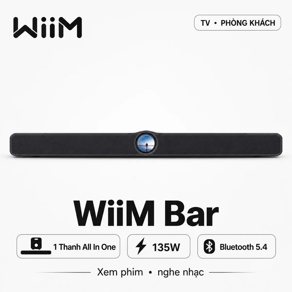 Loa soundbar WiiM Bar (3.0.2 kênh, Dolby Atmos, 135W)