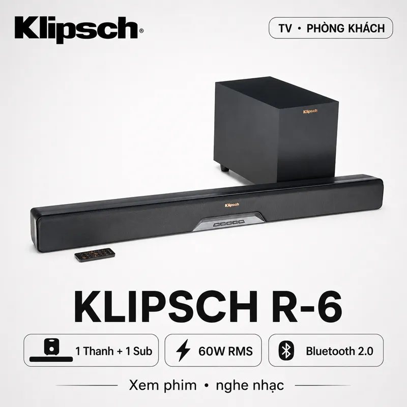 Bộ loa soundbar Klipsch R-6 (2.1CH/Bluetooth)