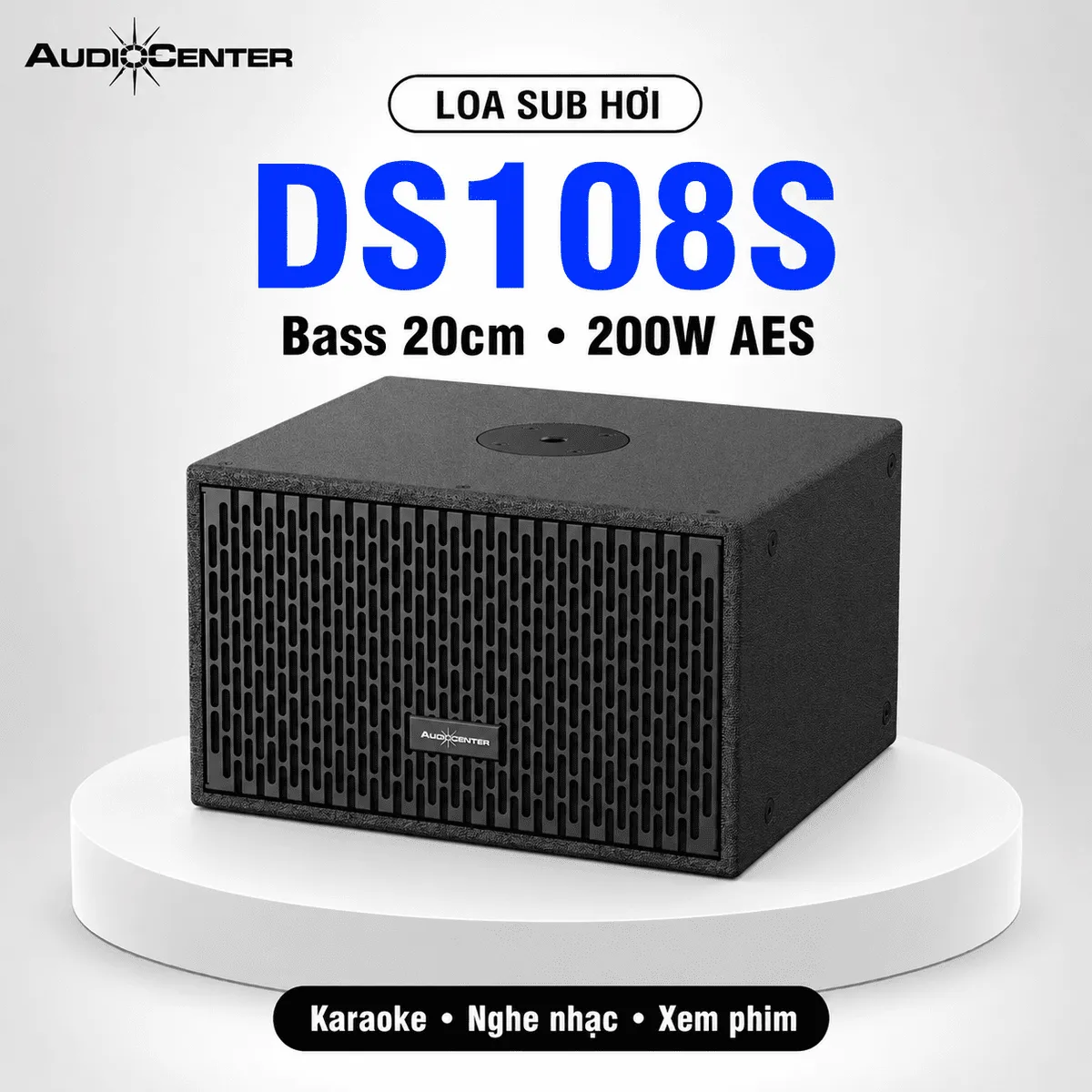 Loa sub hơi Audiocenter DS108S (Bass 20, 200W, Từ NEO)
