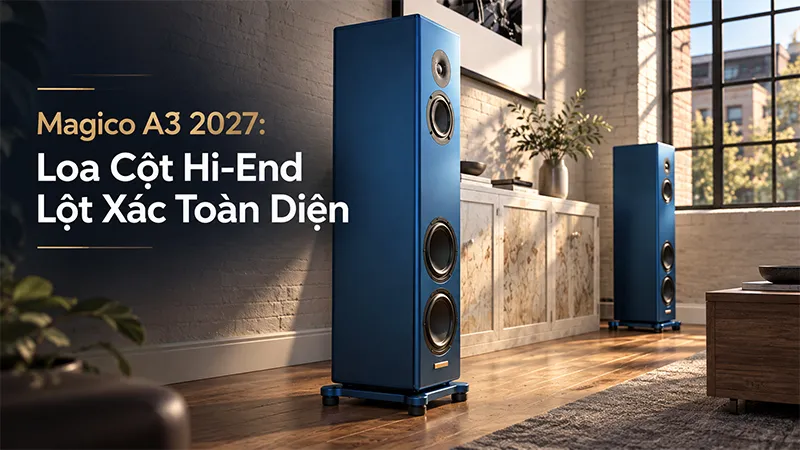 Magico A3 2027: Cuộc tái thiết toàn diện của mẫu loa cột hi-end nhập môn