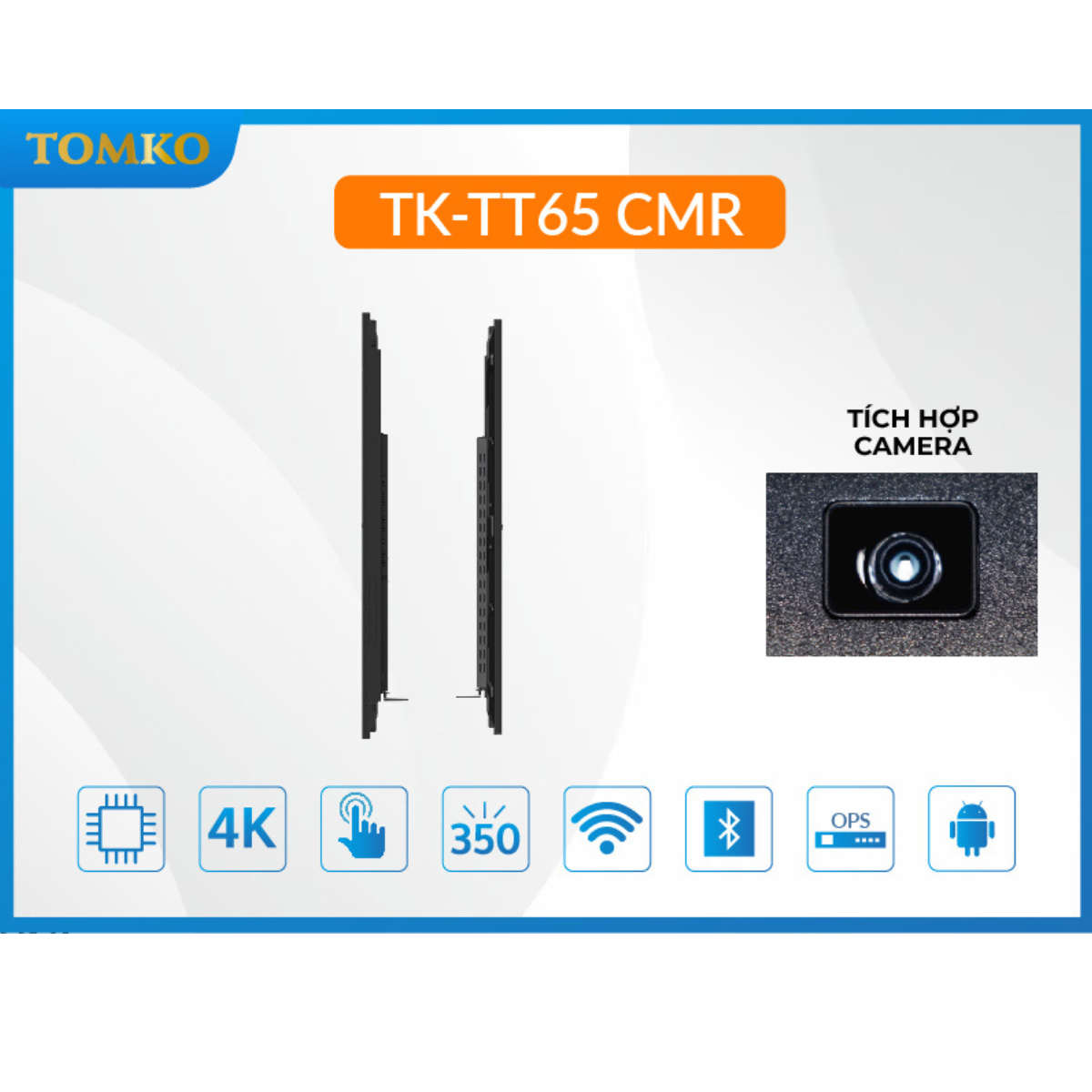 Màn hình tương tác 65 inch TOMKO TK-TT65CMR (Tích hợp camera) - Hình 7