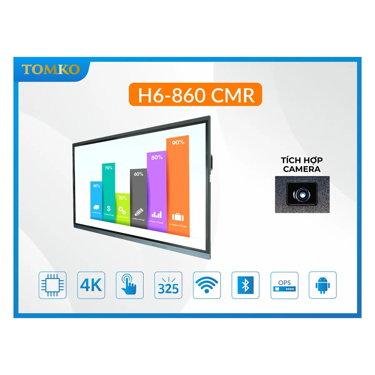 Màn hình tương tác 86 inch TOMKO H6-860 CMR