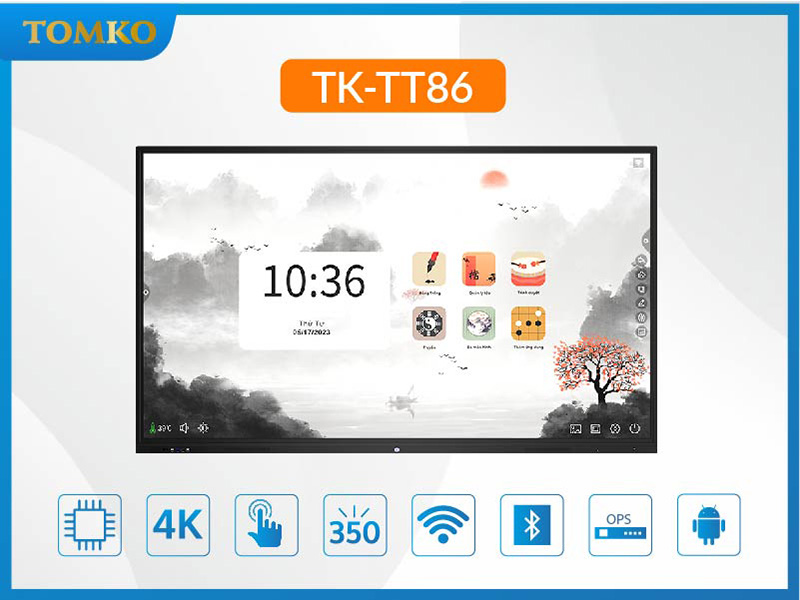 M&agrave;n h&igrave;nh tương t&aacute;c 86 inch TOMKO TK-TT86