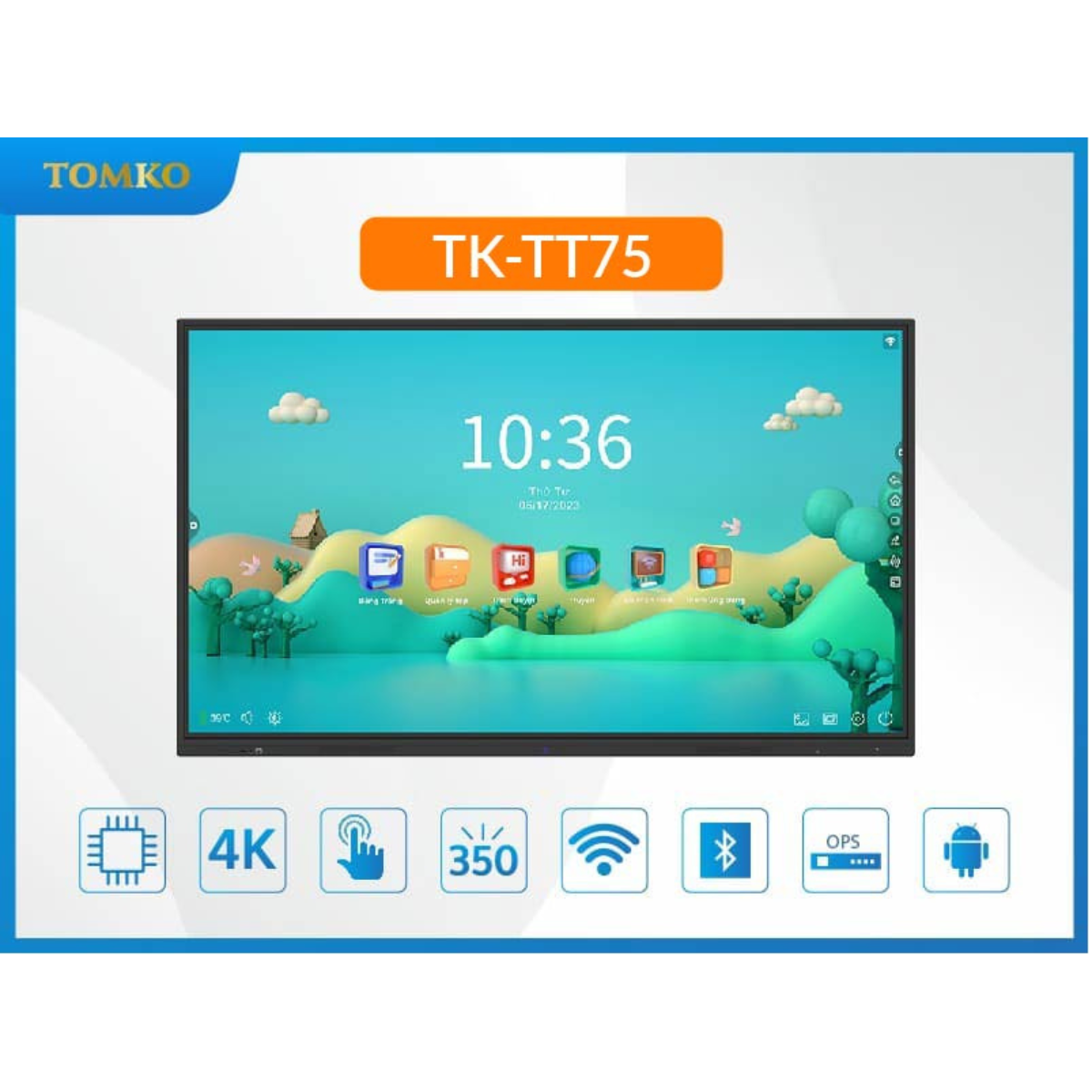 Màn hình tương tác thông minh 75 inch TOMKO TK-TT75