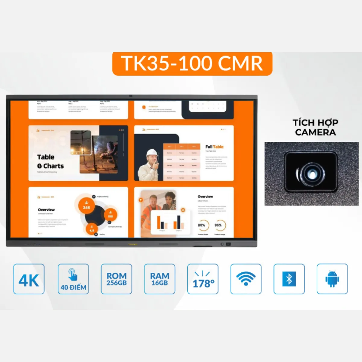 Màn hình tương tác 100 inch Tomko TK35-100CMR