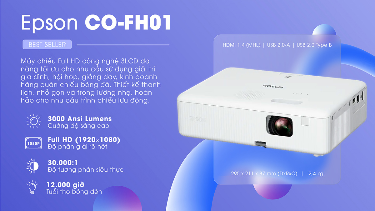 M&aacute;y chiếu Epson CO-FH01