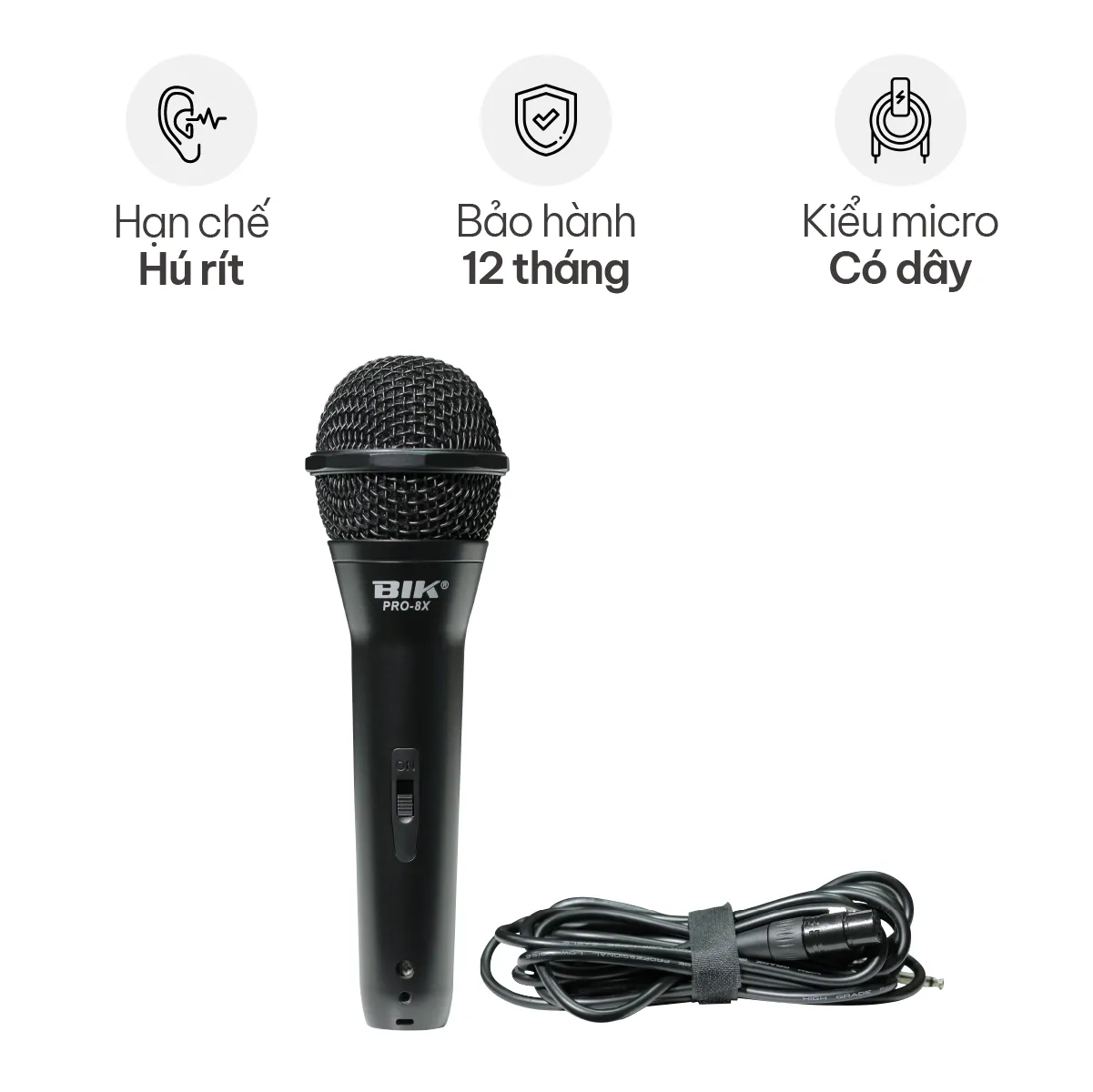 Micro Có Dây BIK Pro-8X