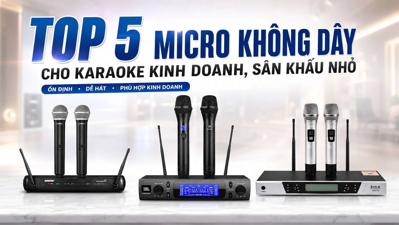 Top 5 Micro Không Dây Cho Karaoke Kinh Doanh, Sân Khấu Nhỏ