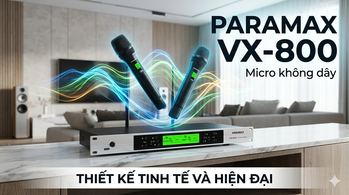 Micro kh&ocirc;ng d&acirc;y Paramax VX-800