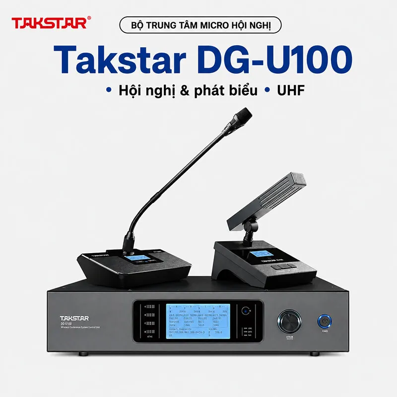 Hệ thống micro hội nghị không dây Takstar DG-U100