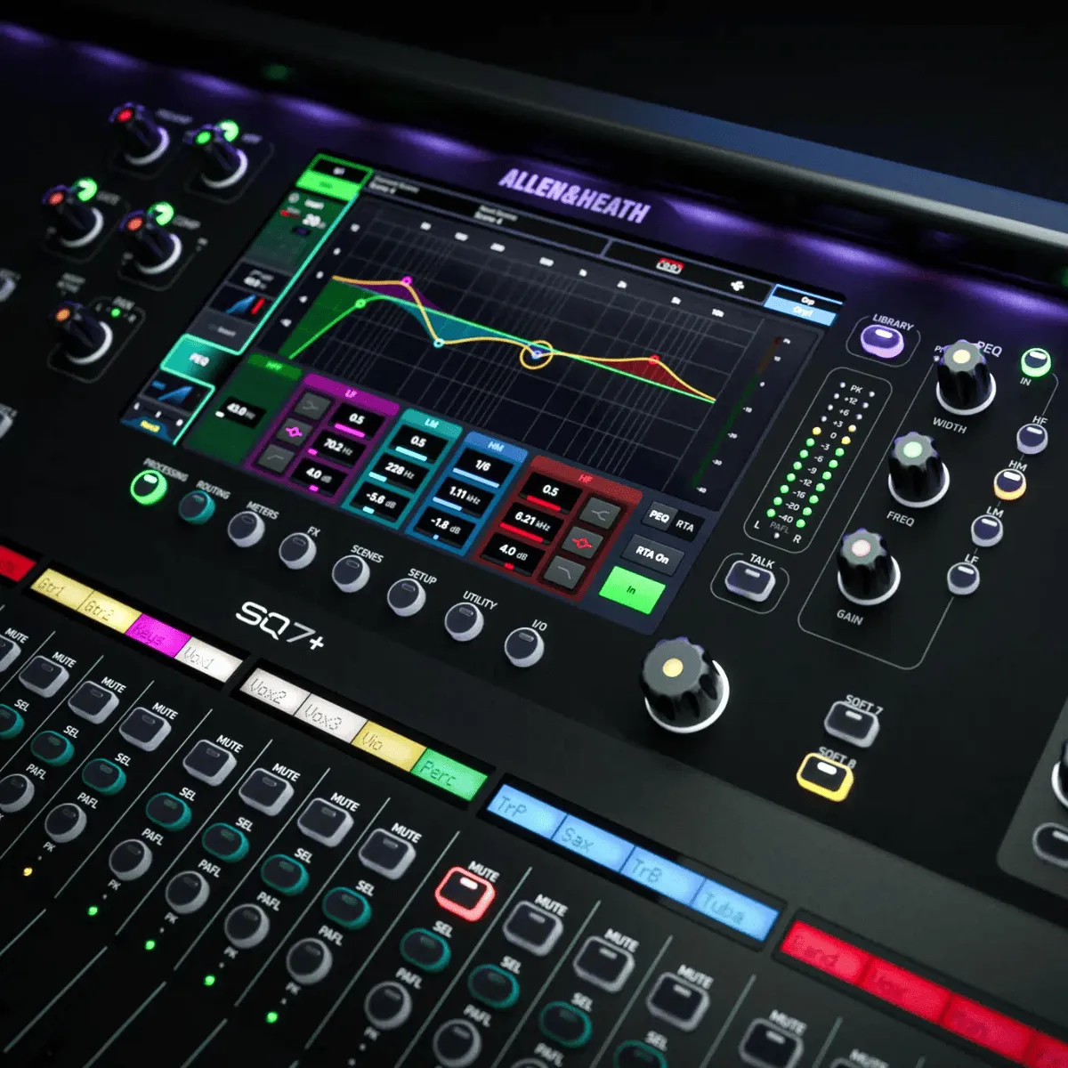 Bàn Mixer Allen&Heath SQ7+ (Digital, 48 kênh, 44 bus, Có Dante) - Hình 3