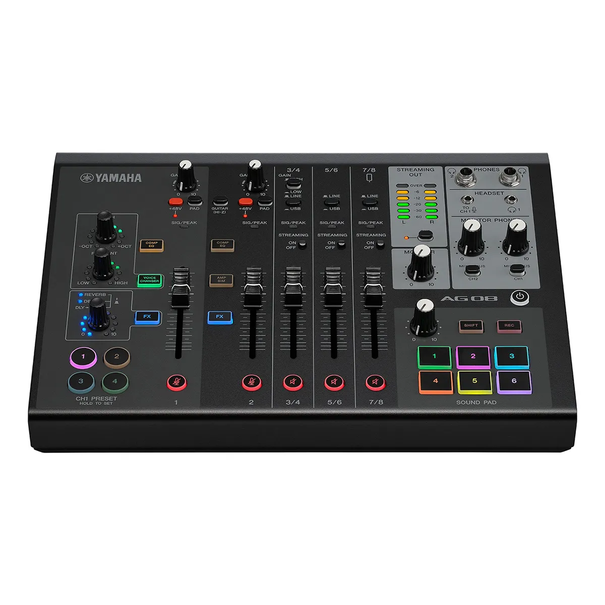 Mixer Yamaha AG08 đenYamaha AG08 đen