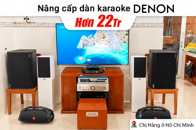 Nâng cấp dàn karaoke Denon hơn 22tr cho chị Hằng tại TP HCM (Denon DP-R312, BIK VM700A)