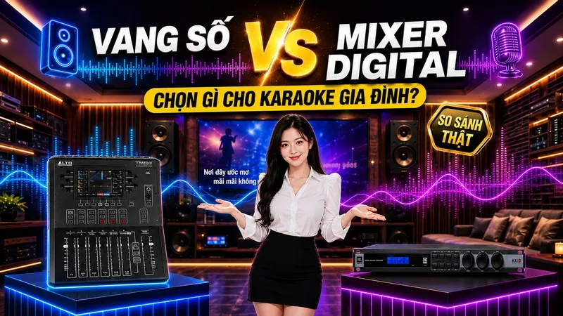 Nên chọn vang số hay mixer digital cho dàn karaoke gia đình