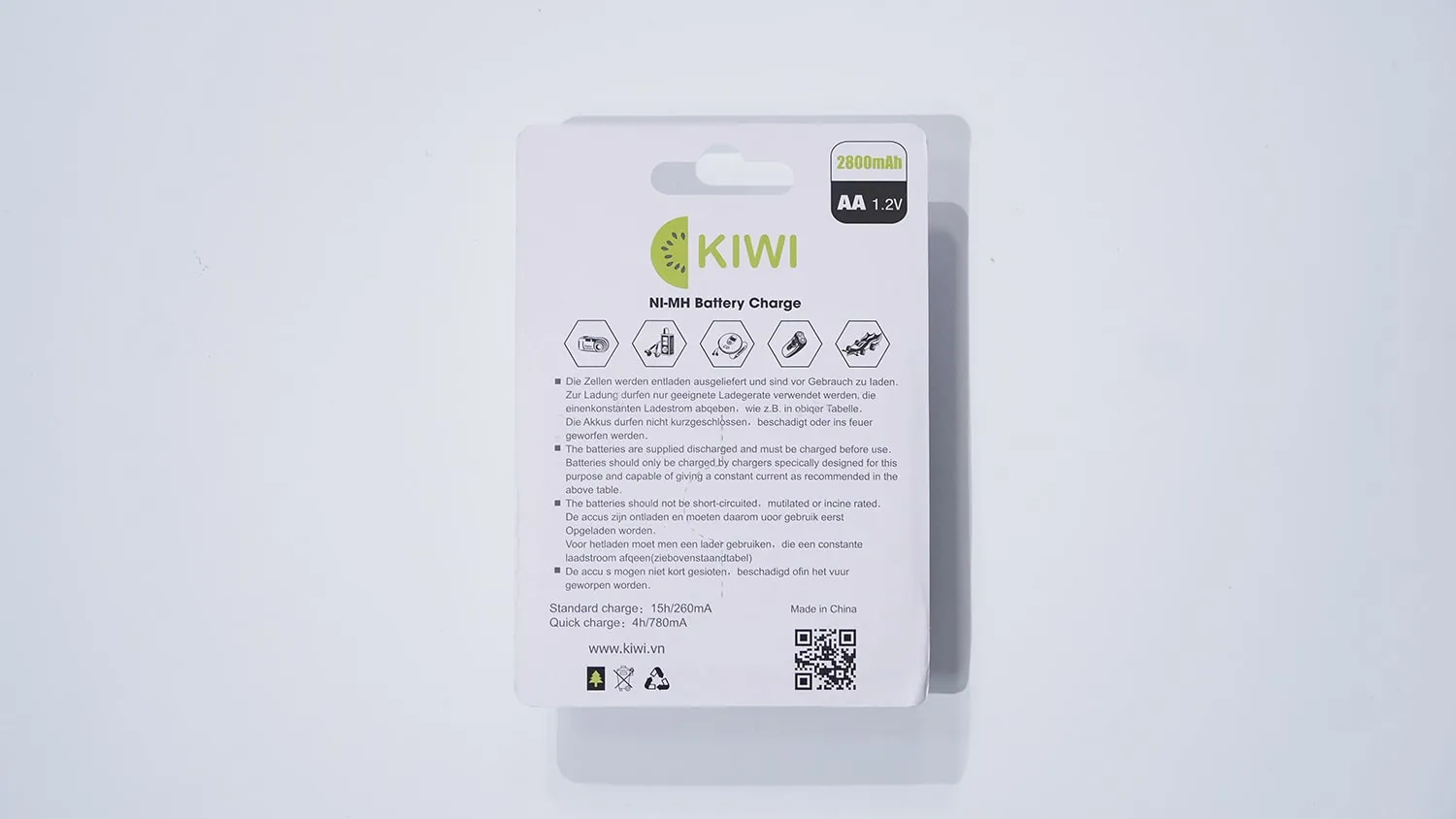 Pin sạc Kiwi vỉ 4 viên