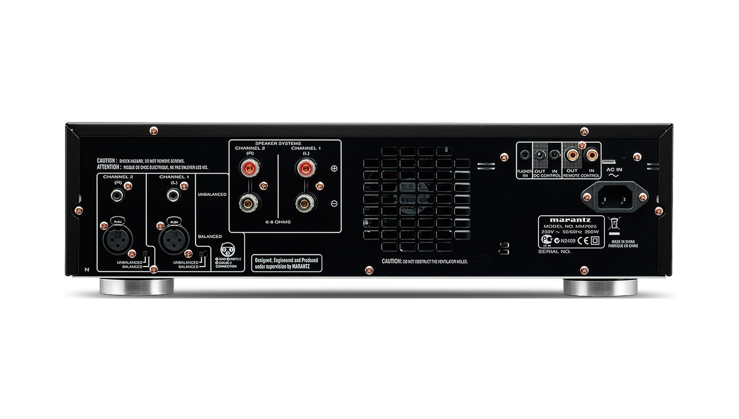 mặt sau Power amply Marantz MM7025