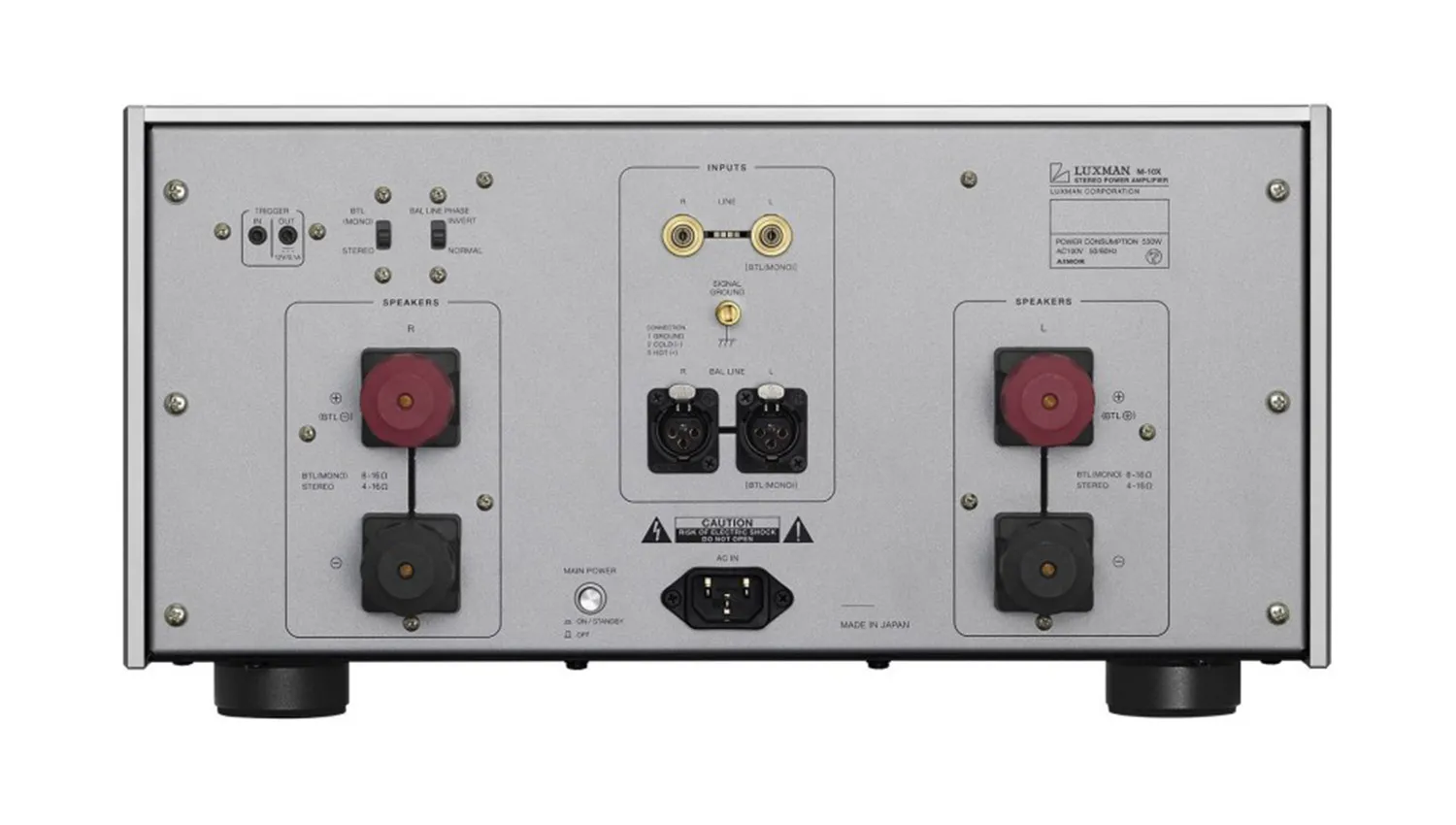 mặt sau Power Amply Luxman M-10X