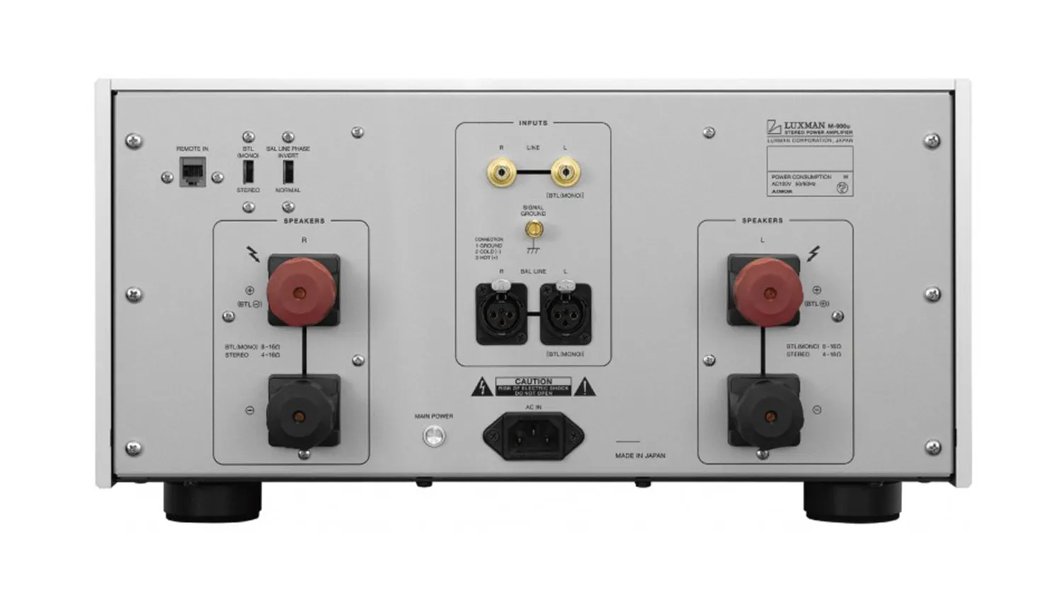 Mặt sau Power Amply Luxman M900u