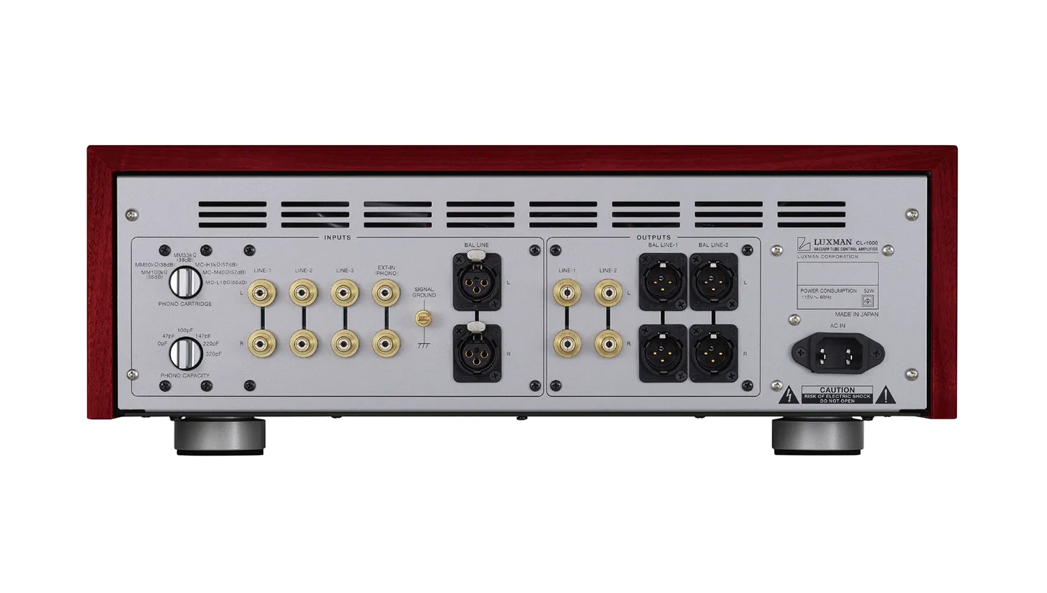 mặt sau Pre Amply đèn Luxman CL-1000