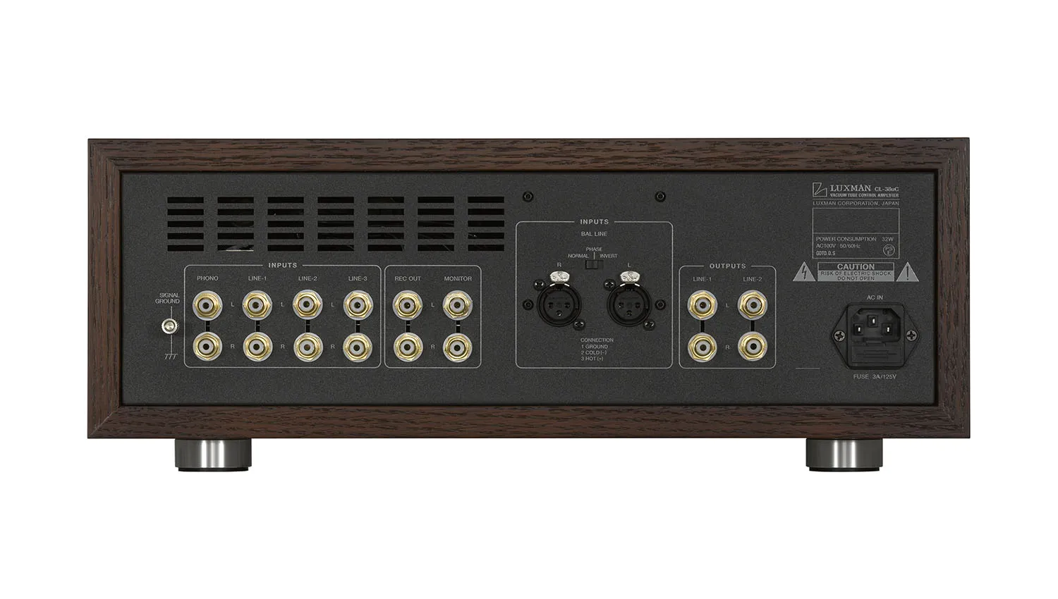 Mặt sau Pre Amply Luxman CL-38uC
