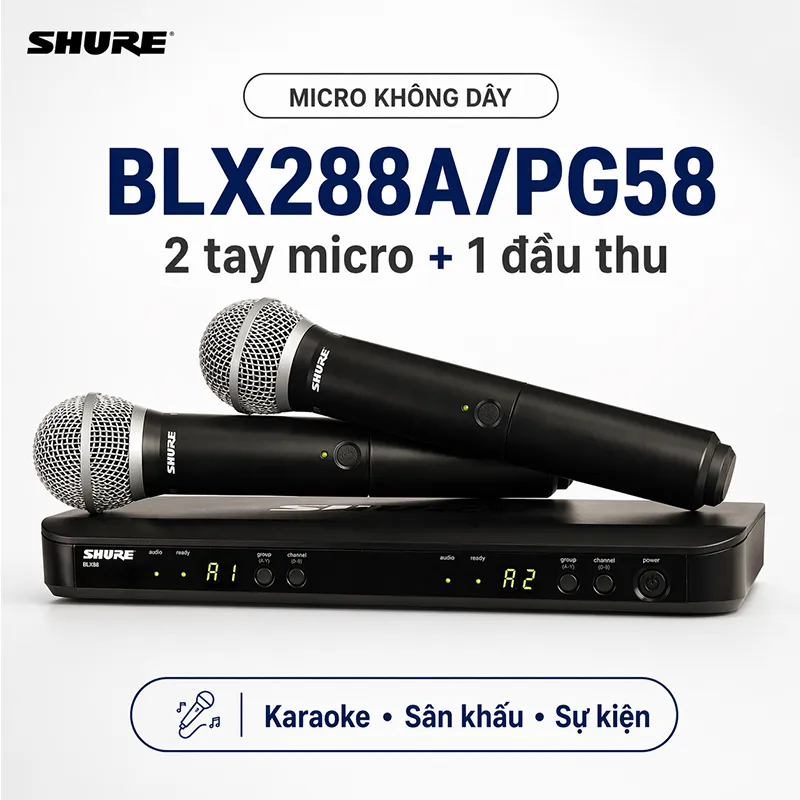 Micro Shure BLX288A/PG58 (2micro)