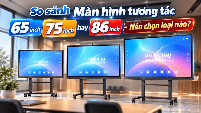 So sánh màn hình tương tác 65, 75 hay 86 inch: Nên chọn loại nào?
