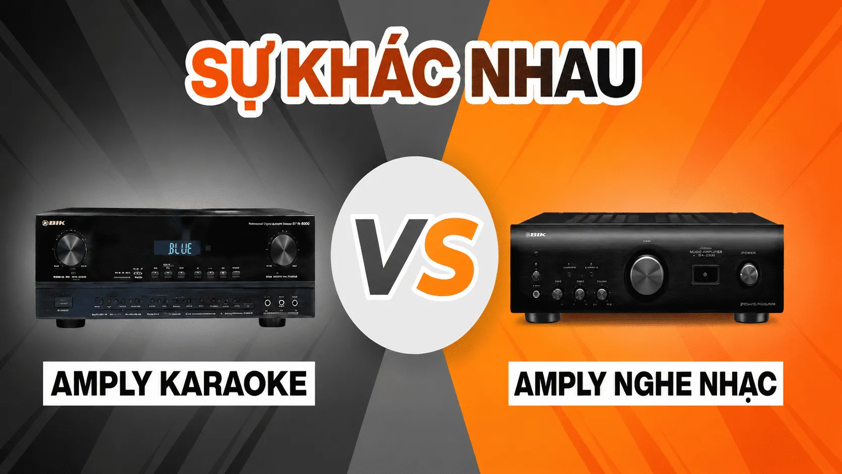 So sánh sự khác nhau giữa Amply karaoke và amply nghe nhạc