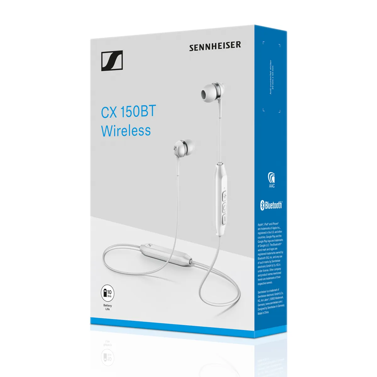 Tai nghe Sennheiser CX 150BT màu trắng