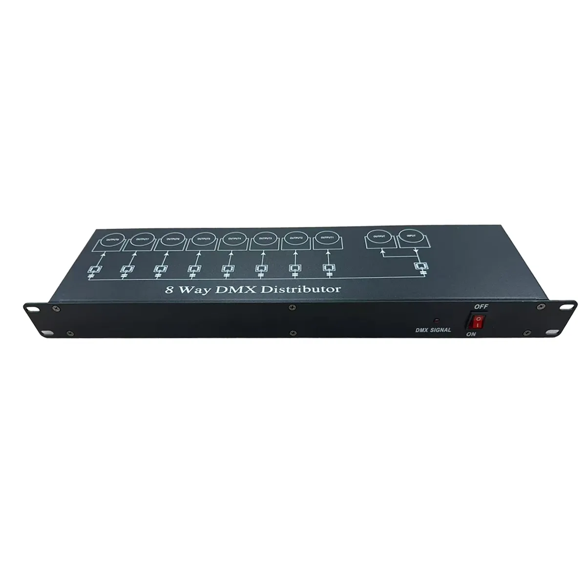 Thiết bị chia và khuếch đại tín hiệu ánh sáng Bksound DMX LX-08