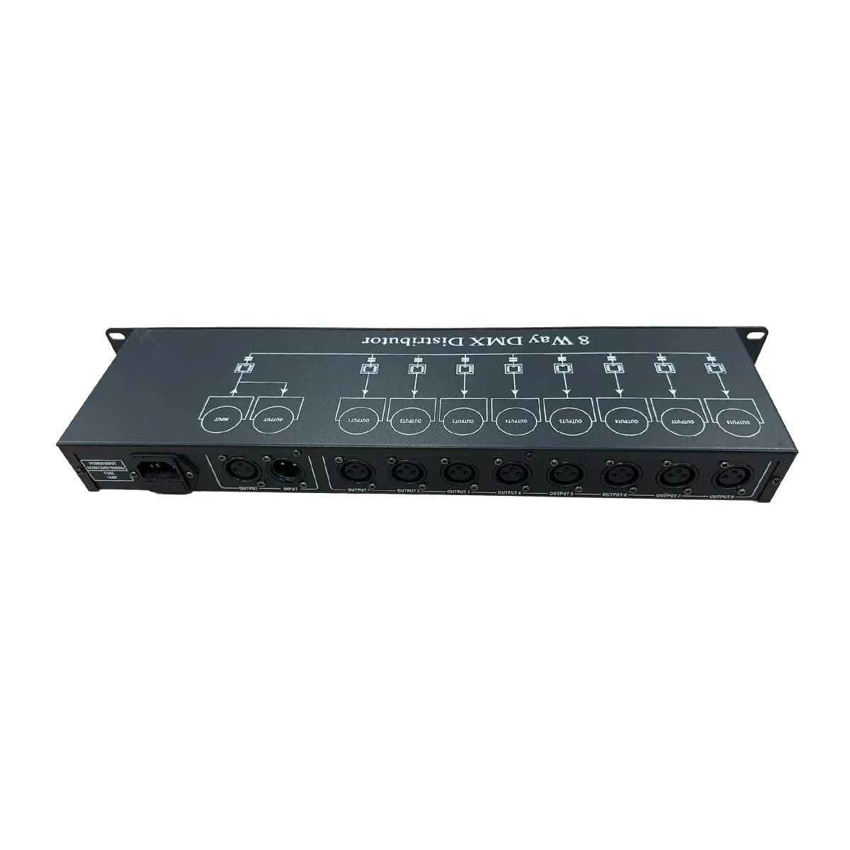 Thiết bị chia và khuếch đại tín hiệu ánh sáng Bksound DMX LX-08