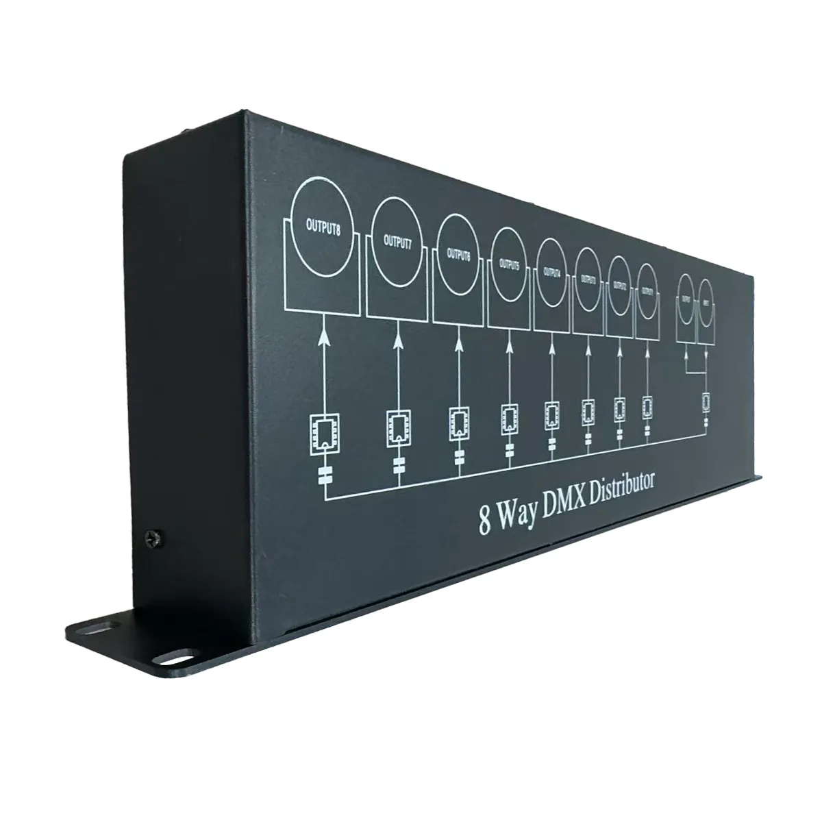 Thiết bị chia và khuếch đại tín hiệu ánh sáng Bksound DMX LX-08