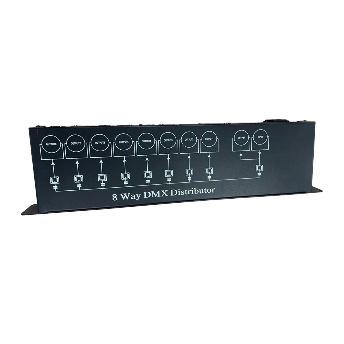 Thiết bị chia và khuếch đại tín hiệu ánh sáng Bksound DMX LX-08