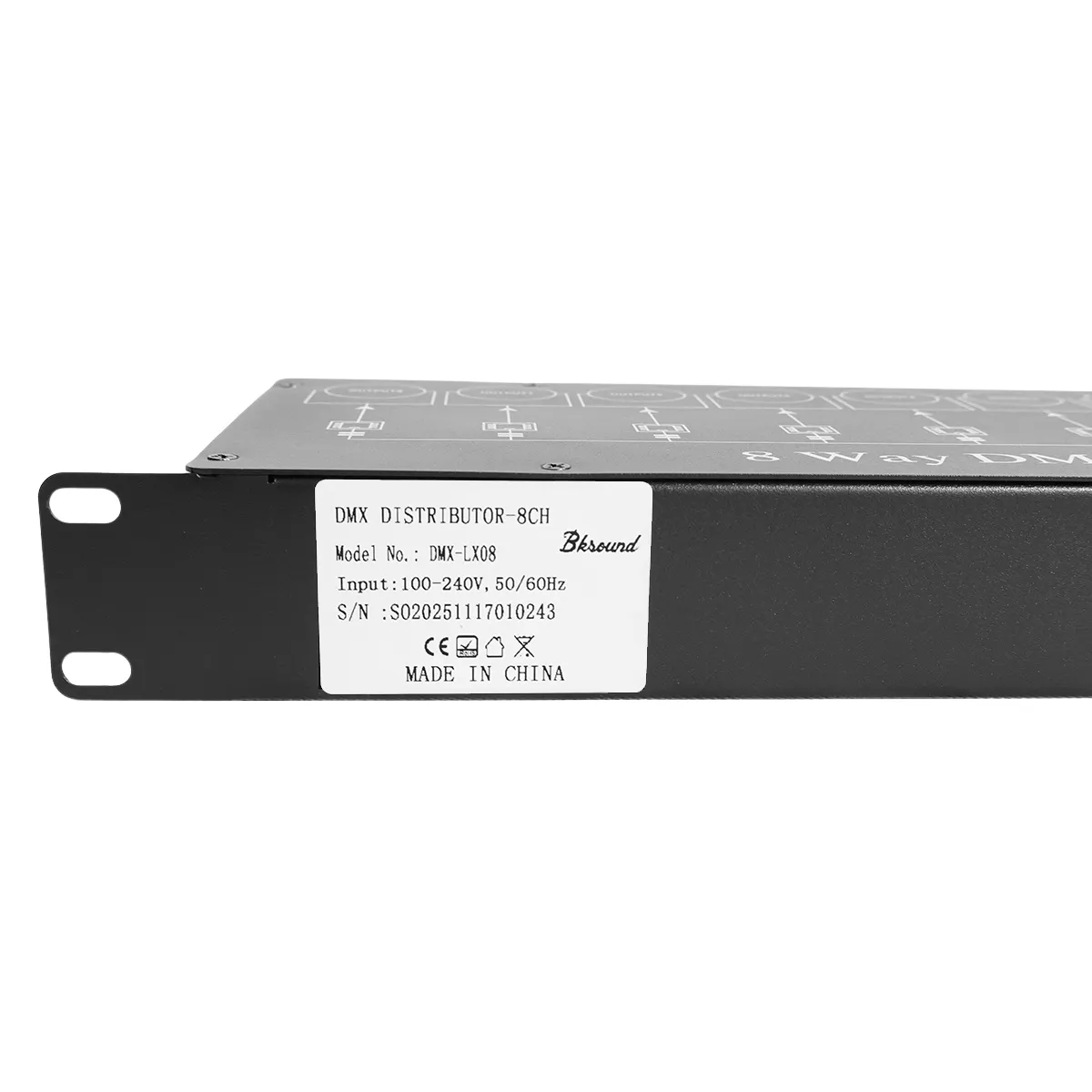 Thiết bị chia và khuếch đại tín hiệu ánh sáng Bksound DMX LX-08 - Hình 10