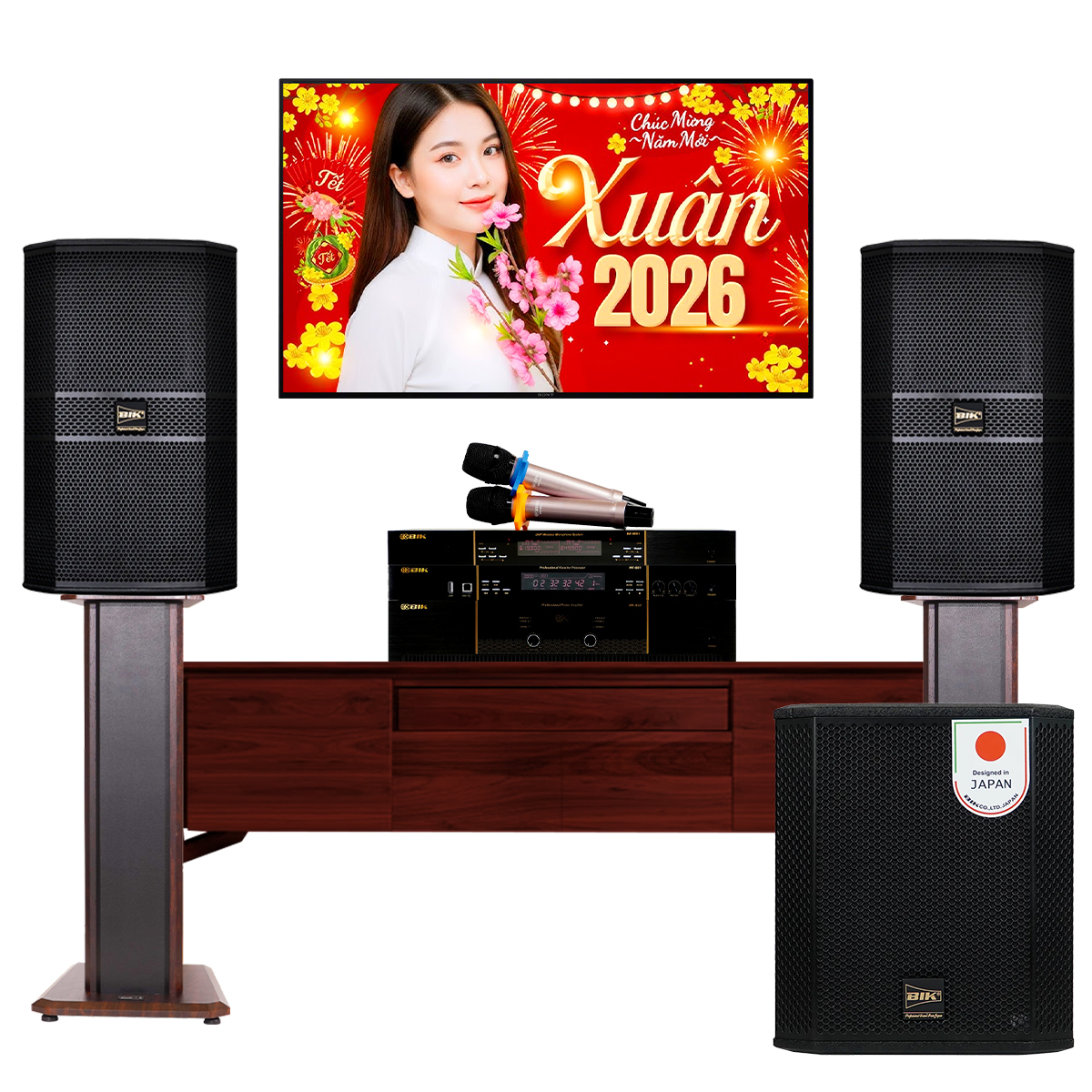 Dàn karaoke đồng bộ BIK New 2026 - 11 (BIK BBK-S310, BIK VK-A52, BIK VK-R51, BIK BBK-W25A, BIK VK- M51)