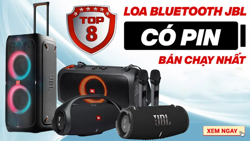 Top 8 Loa bluetooth JBL có pin bán chạy nhất 