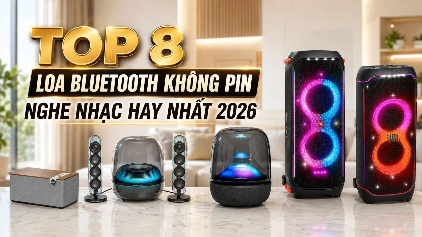 Top 8 Loa bluetooth không pin nghe nhạc hay nhất 2026