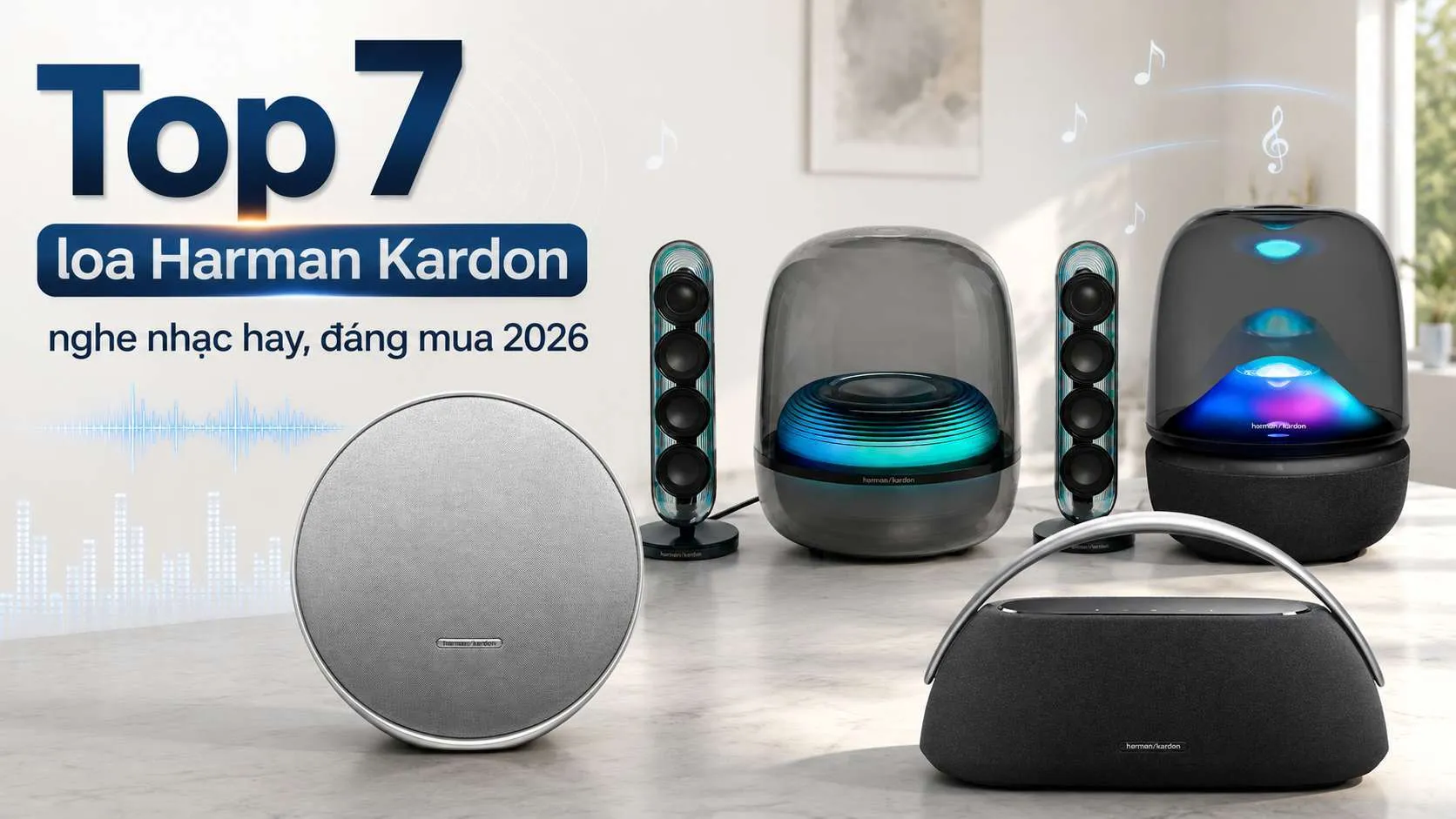 Top 7 loa Harman Kardon nghe nhạc hay, đáng mua 2026