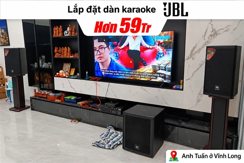 Lắp đặt dàn karaoke JBL hơn 59 triệu cho anh Tuấn tại Vĩnh Long
