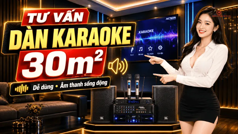 Tư vấn dàn karaoke cho phòng 30m² - Dễ dùng, âm thanh sống động