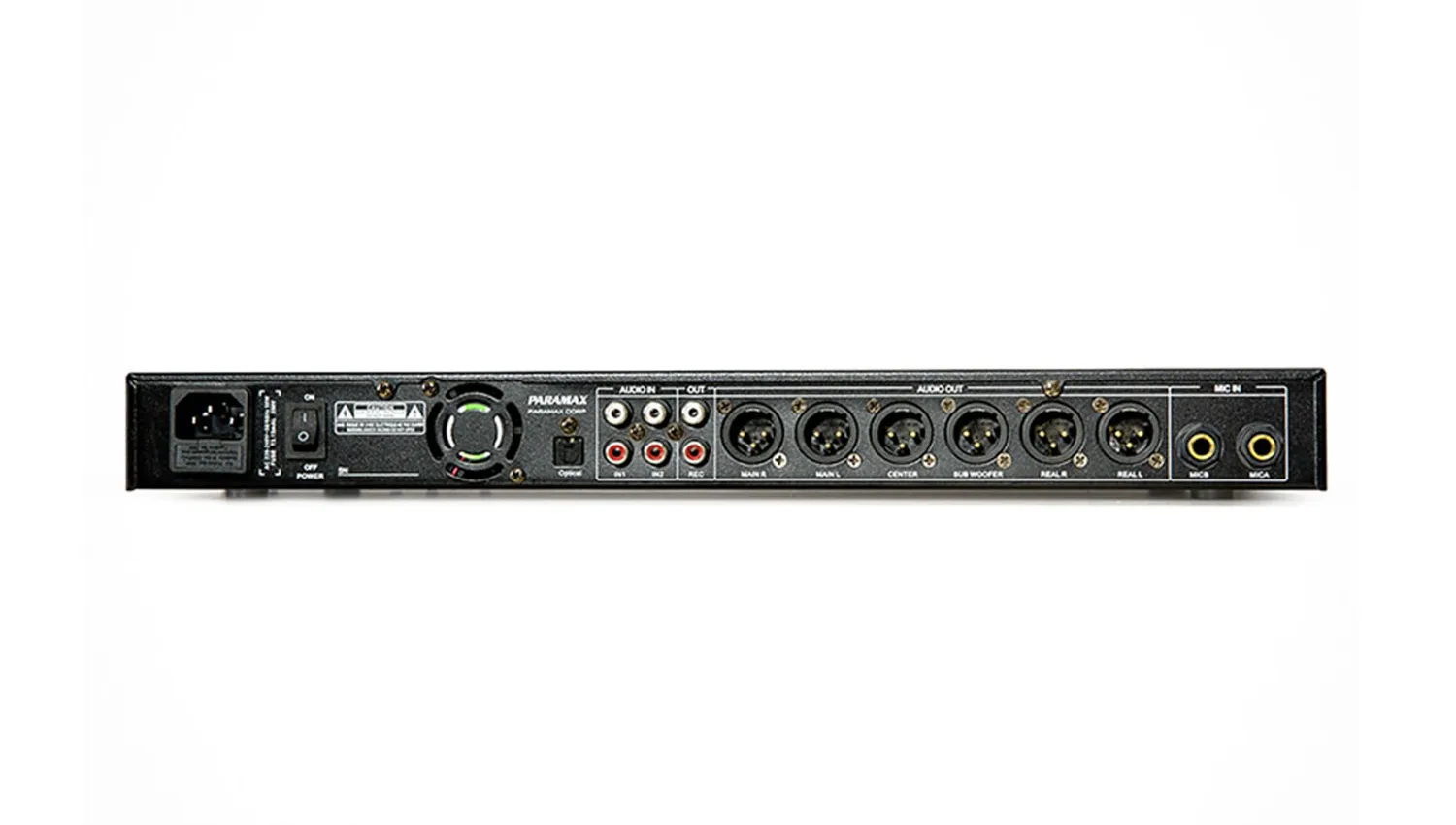Mặt sau Vang số Paramax Pro MX-2000 new