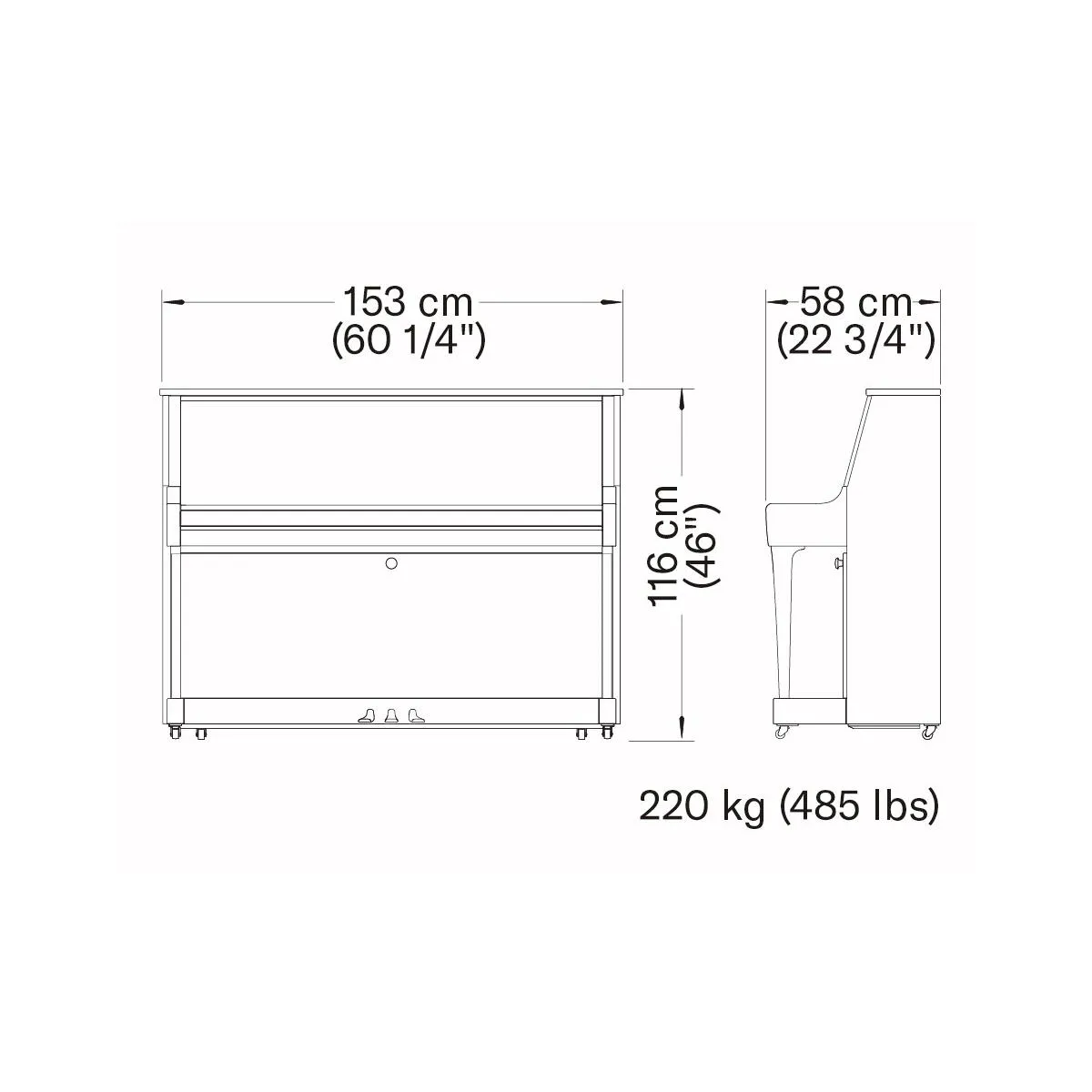 Yamaha B20 sơ đồ kích thước