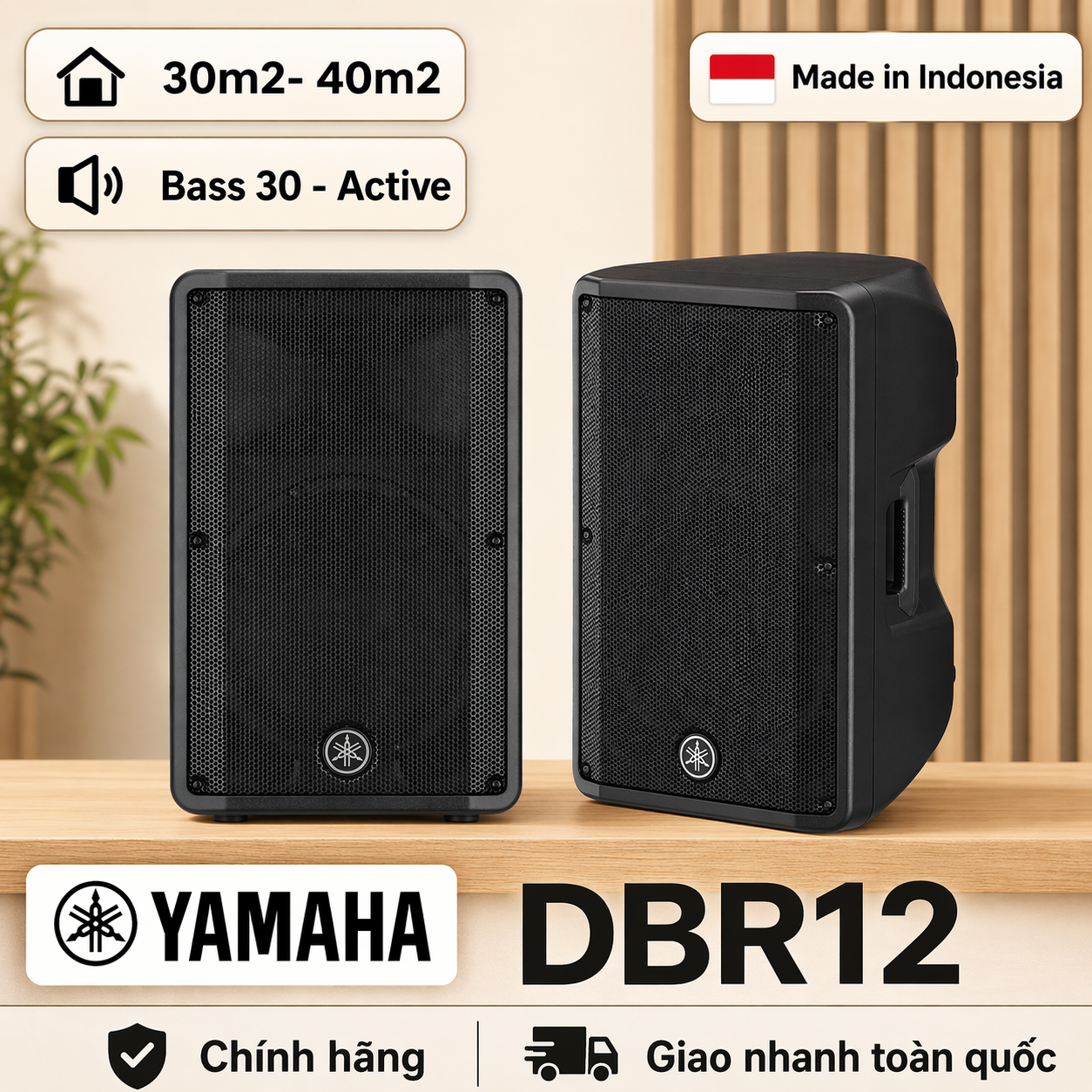 Loa Yamaha DBR12 (Active, Made in Indonesia)