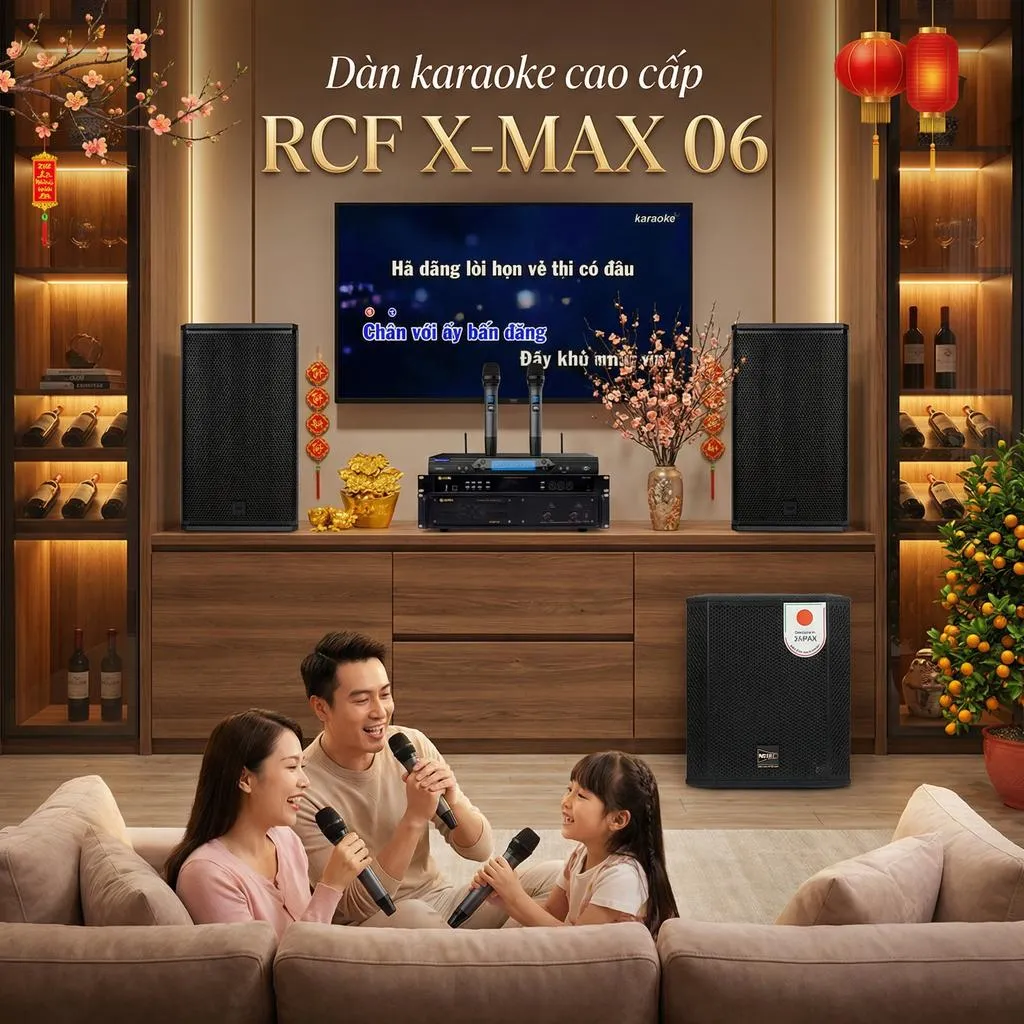 Dàn karaoke cao cấp RCF X-MAX 06 (RCF X MAX 12, BIK VM620A, BIK BPR-5800, BIK BBK-W25A, Baiervires BS9800) - Hình 4