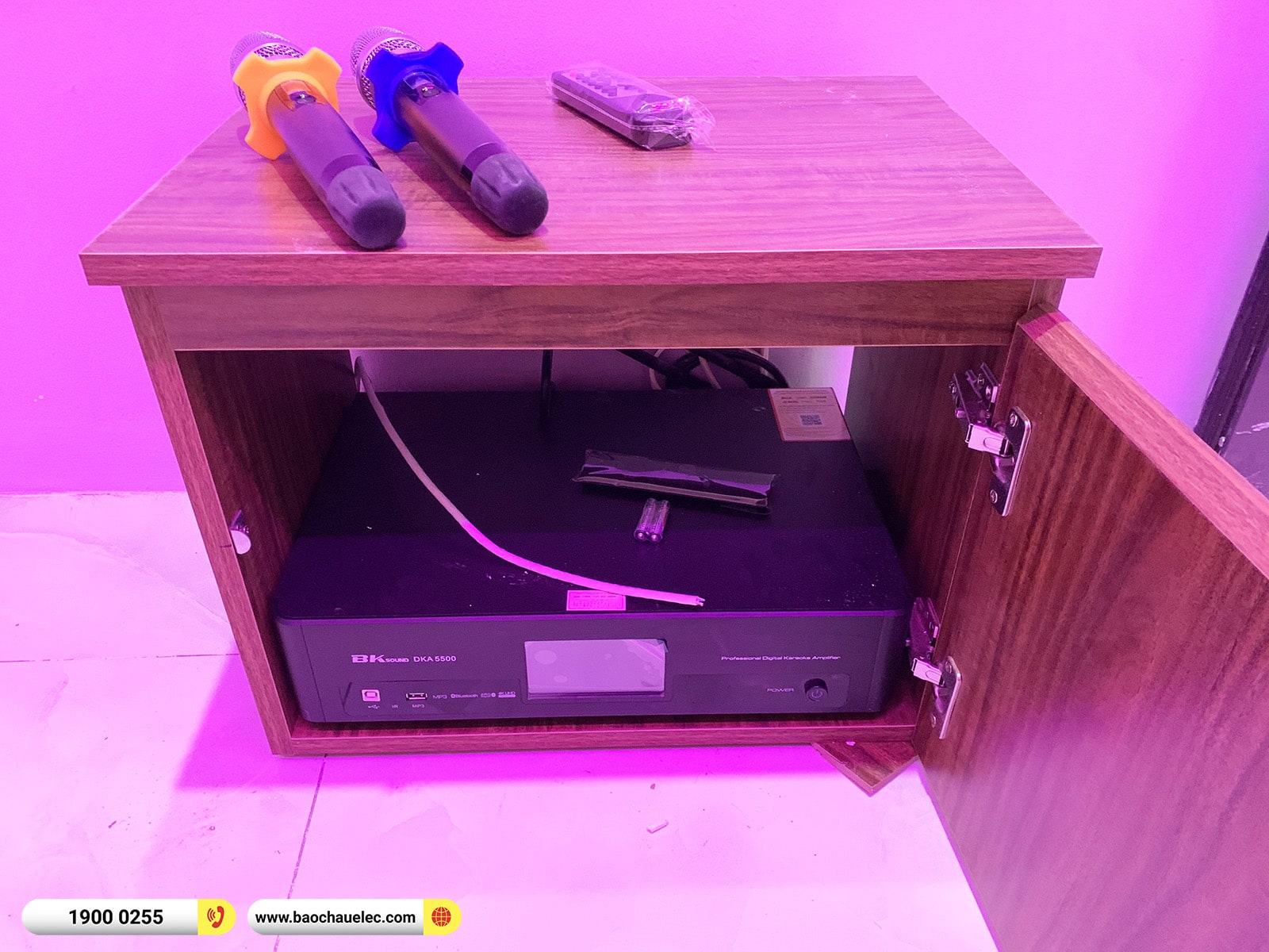 Lắp đặt 10 ph&ograve;ng karaoke box mini cho anh Hu&acirc;n tại H&agrave; Nội (Denon DP-C10, BKSound DKA 5500)