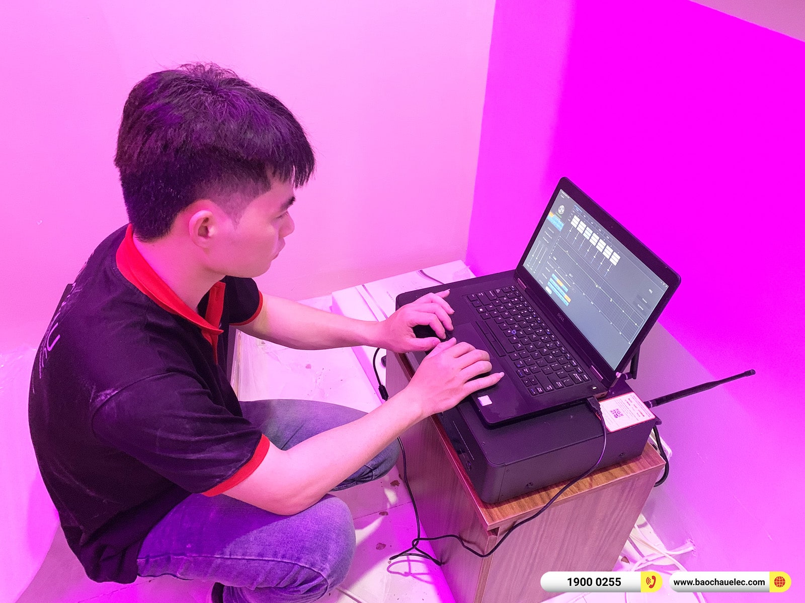 Lắp đặt 10 ph&ograve;ng karaoke box mini cho anh Hu&acirc;n tại H&agrave; Nội (Denon DP-C10, BKSound DKA 5500)