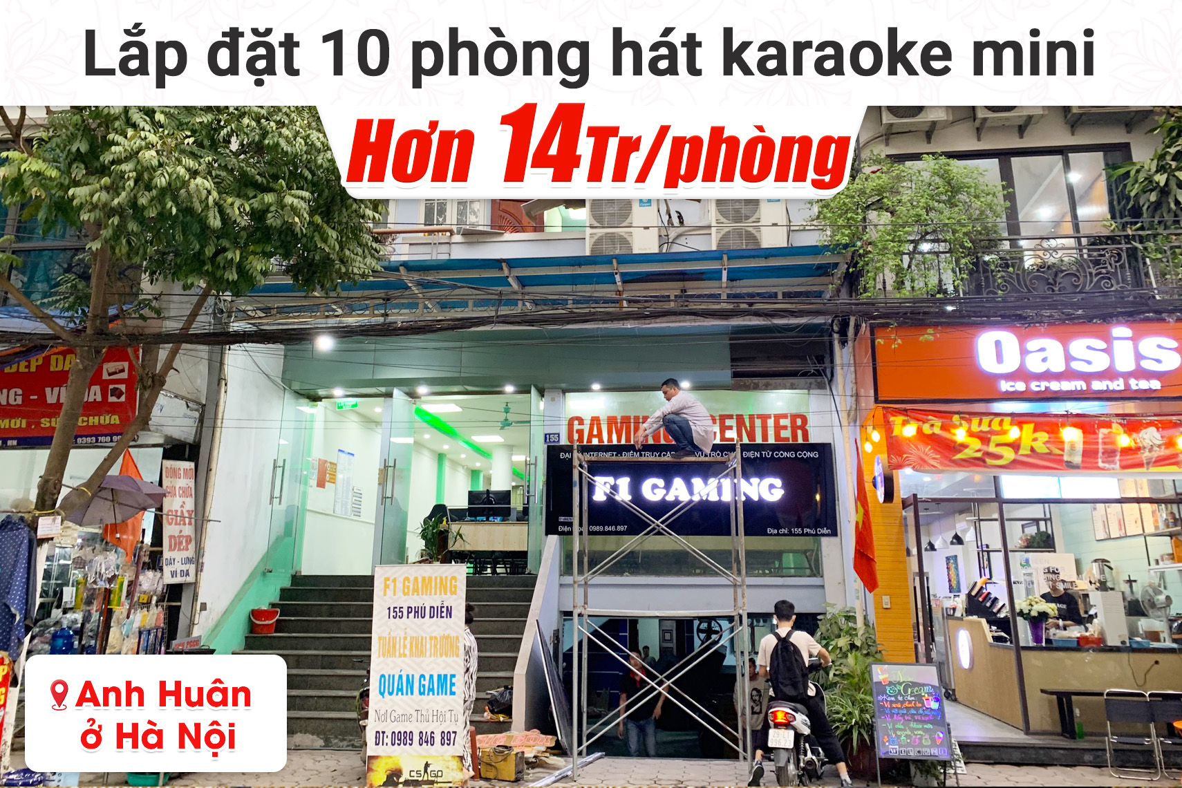 Lắp đặt 10 ph&ograve;ng karaoke box mini cho anh Hu&acirc;n tại H&agrave; Nội (Denon DP-C10, BKSound DKA 5500)